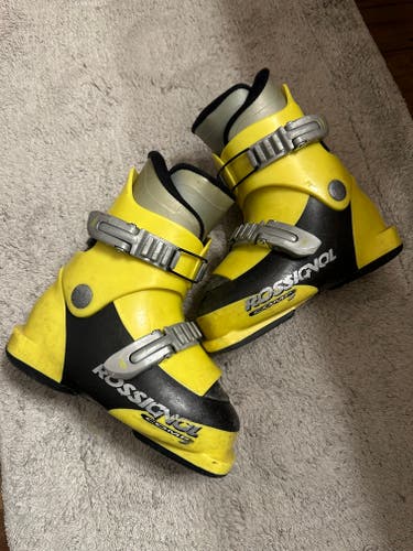 Used Rossignol Comp J Junior Downhill Ski Boots Size 227 mm Mondo 18.5 = 12.5 Youth.