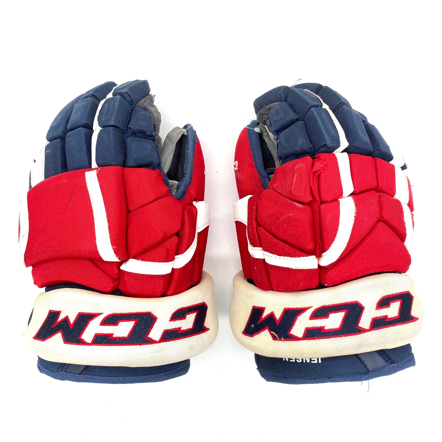Used CCM HG12 Gloves 14" Pro Stock - Washington Capitals
