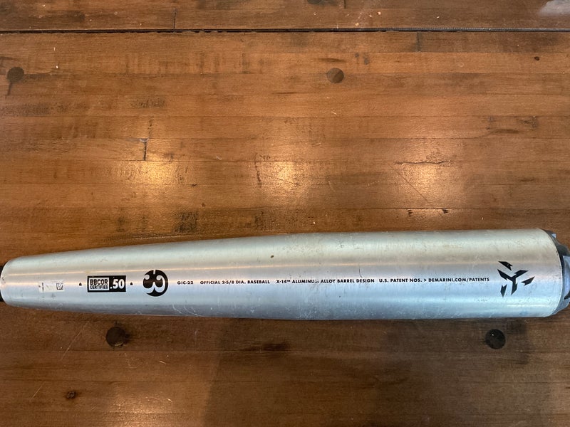 Used BBCOR Certified 2022 DeMarini Alloy The Goods Bat (-3) 30 oz 33"