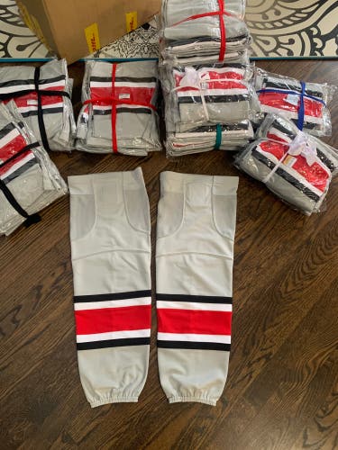 NEW - Team Wisconsin Hockey Pro Style Socks Black or Grey (multiple Sizes Avail Can bundle)
