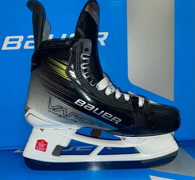 Senior New Bauer Vapor Hyperlite 2 Hockey Skates Size 8.0 Fit 1 w/ TI Steel