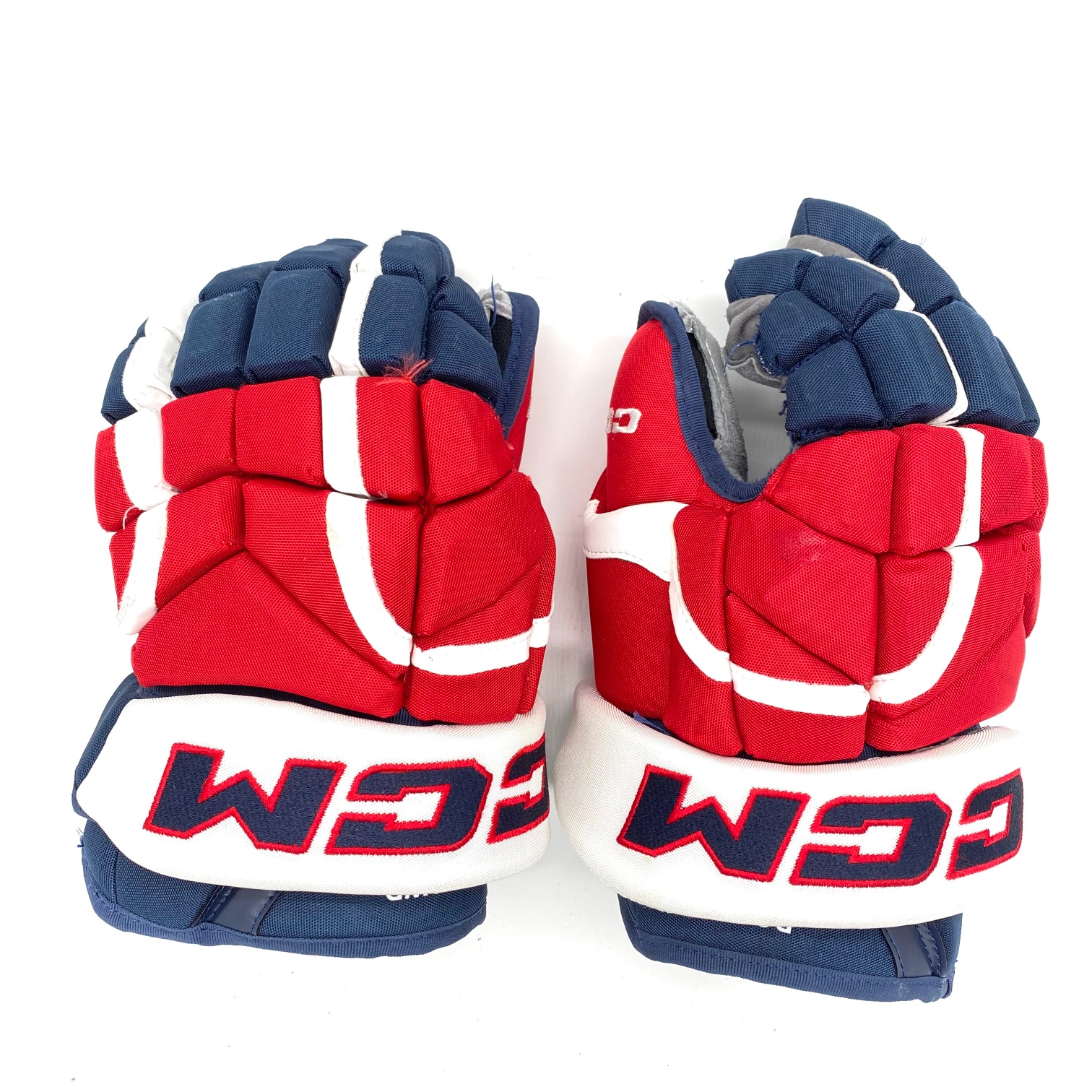 Used CCM HG12 Gloves 14" Pro Stock - Washington Capitals
