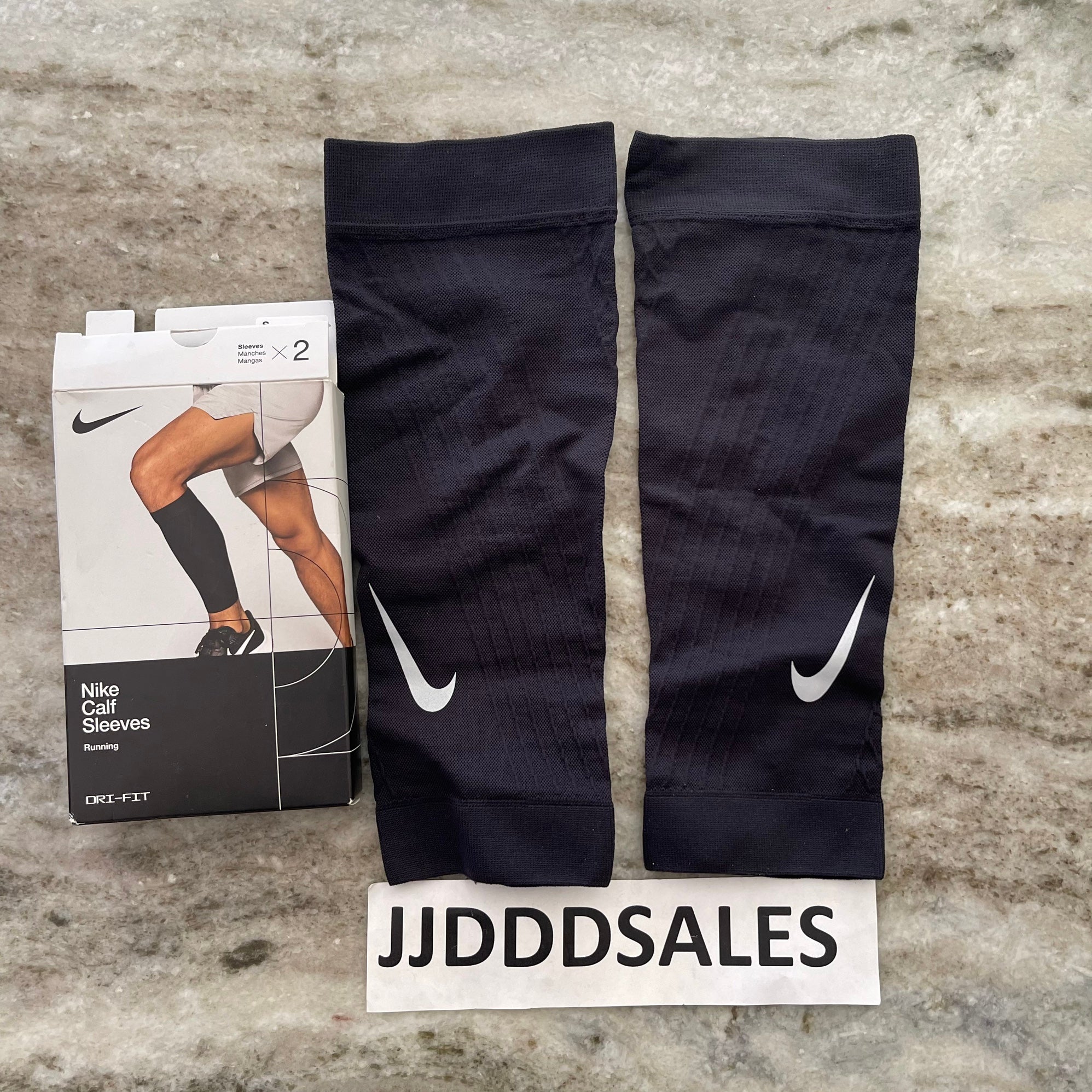 NEW Nike Calf Sleeves Dri Fit Black Running Unisex Size Small $50