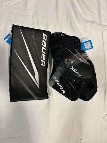 Bauer Vapor X5 Pro Goalie Glove & Blocker Sr. *Please read ad* Glove Ships Broken In.
