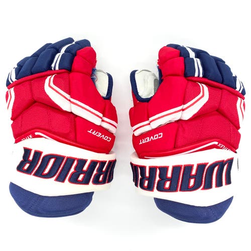 Used Warrior Covert QRE Gloves 14" Pro Stock - Washington Capitals