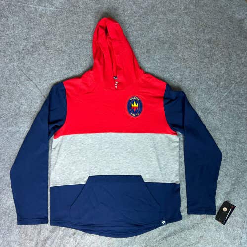 Chicago Fire Men Hoodie Extra Large Red Blue Lightweight Fanatics Soccer MLS NWT