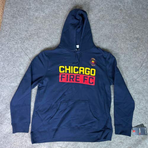Chicago Fire Mens Hoodie Extra Large Navy Sweatshirt Fanatics Soccer MLS NWT
