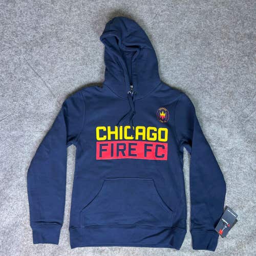 Chicago Fire Mens Hoodie Small Navy Sweatshirt Sweater Fanatics Soccer MLS NWT