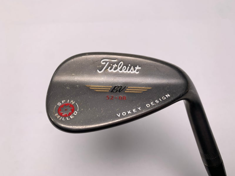 Titleist 2009 Vokey Spin Milled Black 52* 8 Bounce Wedge Steel Mens RH
