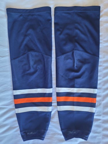 pro stock CCM anti-cut socks EDM/BAK blue-white-orange