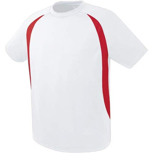 High Five Youth Unisex Liberty 322781 White Scarlett Red Soccer Jersey New