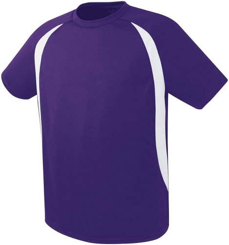 High Five Youth Unisex Liberty 22591 Size Large Purple White Soccer Jersey New