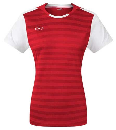 Xara Womens Sheffield 1075 Size Small Red White Athletic Soccer Jersey New