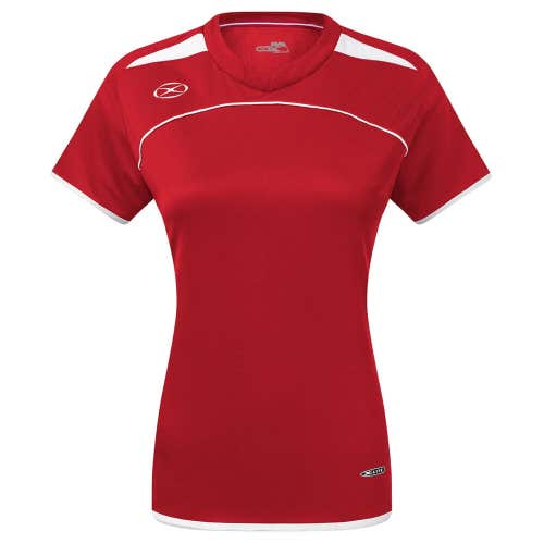 Xara Adult Womens Cardiff 1061 Size Small Red White Athletic Soccer Jersey New