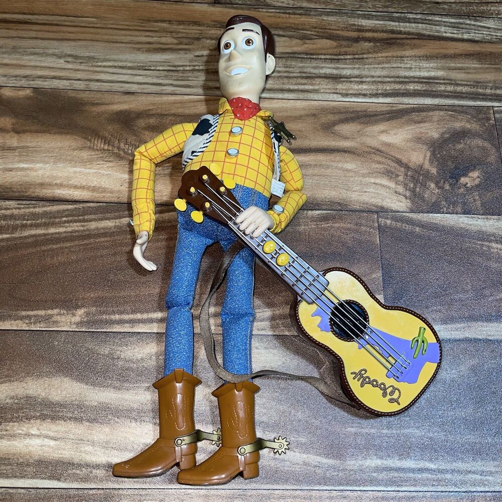 Vintage 1999 Mattel Toy Story 2 Strummin Singin Woody Guitar Toy