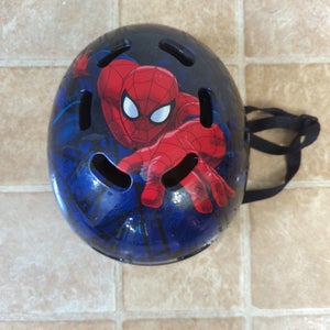 Used Spiderman bike helmet