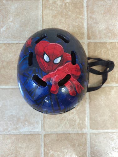 Used Spiderman bike helmet