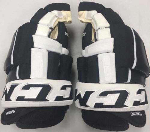 Pro stock CCM HG97PP hockey gloves 15" Pittsburgh Penguins Black White 4roll PIT