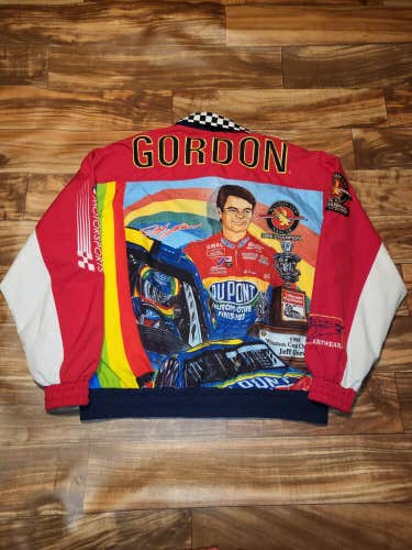 Vintage Rare Jeff Gordon Nascar Racing #24 Fanimation Sports Jacket Size XL