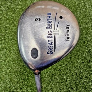 Callaway Great Big Bertha II 3 Wood Left-Handed LH Reg ~39.5" / NEW GRIP /jd6678