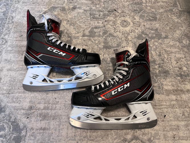 Senior CCM Regular Width  9.5 JetSpeed FT390 Hockey Skates with Step Steel