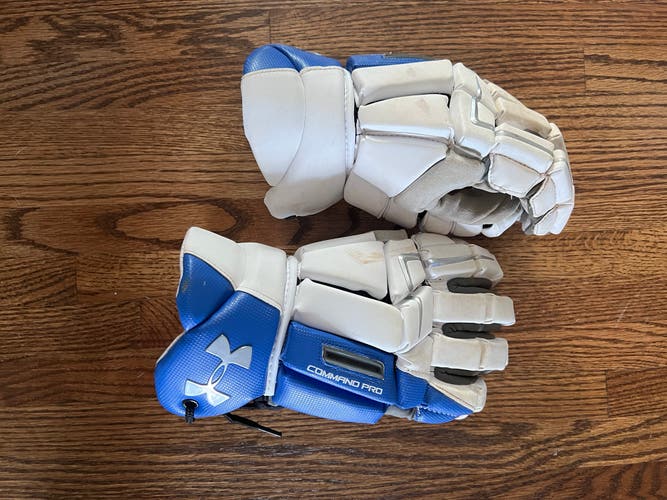 Lightly Used Player's Under Armour 14" Command pro 3 Lacrosse Gloves
