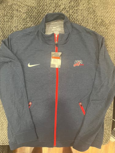 USA Hockey Blue New Men's Large Nike Zip Up