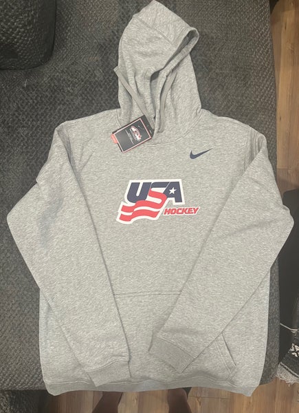 USA Hockey Gray Nike Hoodie