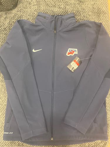 USA Hockey Blue New Men's Large Nike Jacket