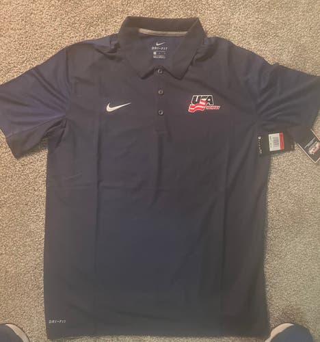 USA Hockey Blue New Large Men's Nike Shirt