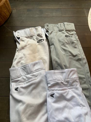 White Used Medium Rawlings Game Pants