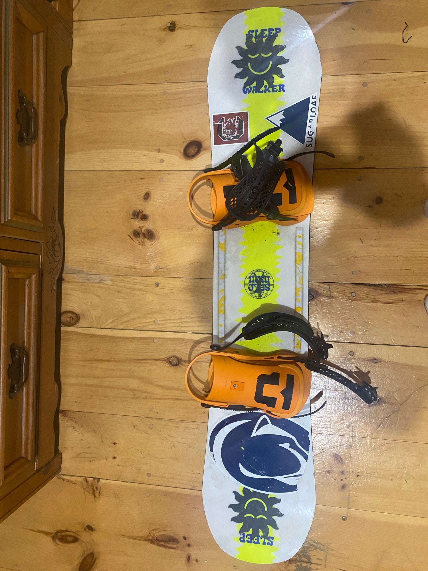 Selmon Snowboard 129cm with union bindings and burton boots