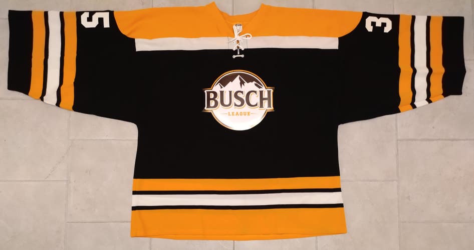 Athletic Knit H550 BUSCH LEAGUE Bruins Style Hockey Jersey Goalie-4XL-NEW
