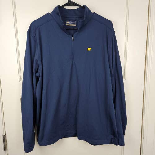 Jack Nicklaus Mens Size: M Navy Blue Long Sleeve 1/4 Zip Pullover Golf Stretch