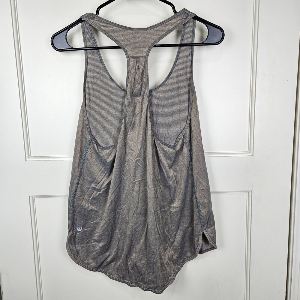 Lululemon Tank Top Womens Activewear Sleeveless Gray Long Muscle