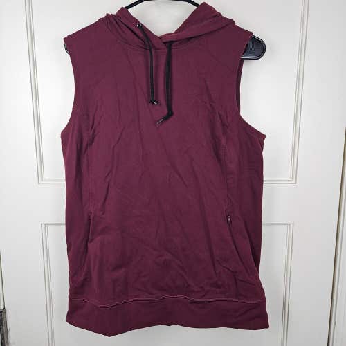 Duluth Trading Hot NoGA Pullover Vest Burgundy Sleevless Hoodie Outdoors Size: M