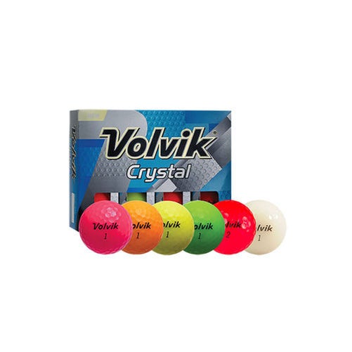 Volvik Crystal Golf Balls (White, 3 Piece, 12pk, 2018) 1DZ NEW