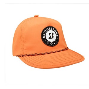 Bridgestone Crusher Rope Golf Hat / Cap - Lighweight Polyester Snapback - ORANGE