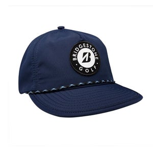 Bridgestone Crusher Rope Golf Hat - Lighweight Polyester Snapback - NAVY BLUE