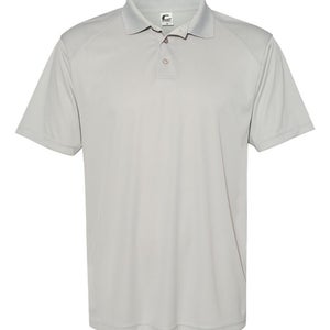 C2 Sport Mens 5900 Performance Size Lg Silver Raglan Collared Sport Shirt New