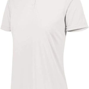 Augusta Sportswear Womens Vital White Moisture Wicking Collared Shirt New