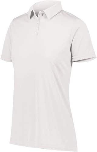 Augusta Sportswear Womens Vital White Moisture Wicking Collared Shirt New