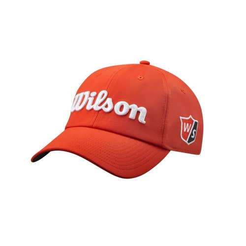 Wilson Staff Pro Tour Golf Hat - Classic Wilson Golf Hat - ORANGE