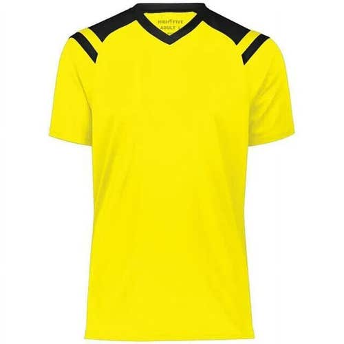 High Five Youth Unisex Sheffield Size Small Yellow Black Soccer Jersey New
