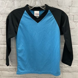 High Five Youth Unisex Pacer Size Small Blue Black Long Sleeve Soccer Jersey NWT