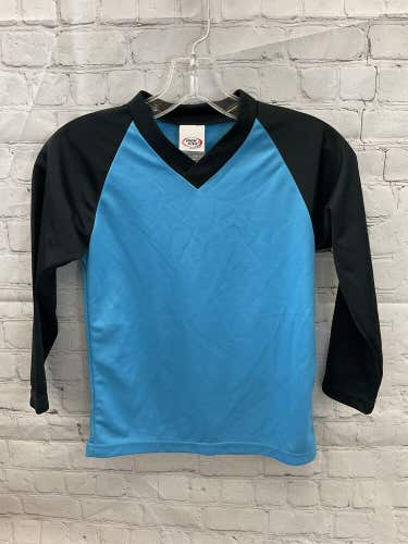 High Five Youth Unisex Pacer Size Small Blue Black Long Sleeve Soccer Jersey NWT