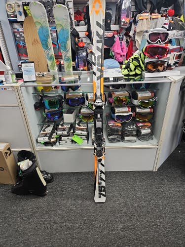 Used 2013 Volkl 166 cm All Mountain RTM Skis With Bindings Max Din 10