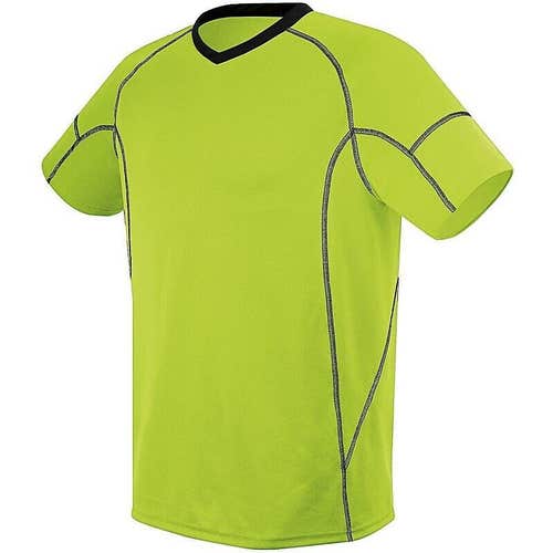 High Five Youth Unisex Kinetic Size Small Lime Green Black Soccer Jersey New