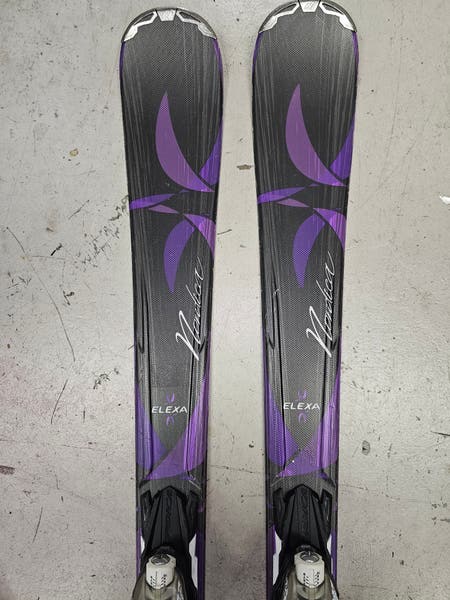 Used Women's Nordica 144 cm All Mountain Elexa Skis With Bindings