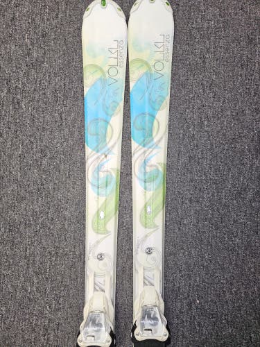 Women's Volkl 166 cm All Mountain Essenza Skis With Bindings Max Din 10